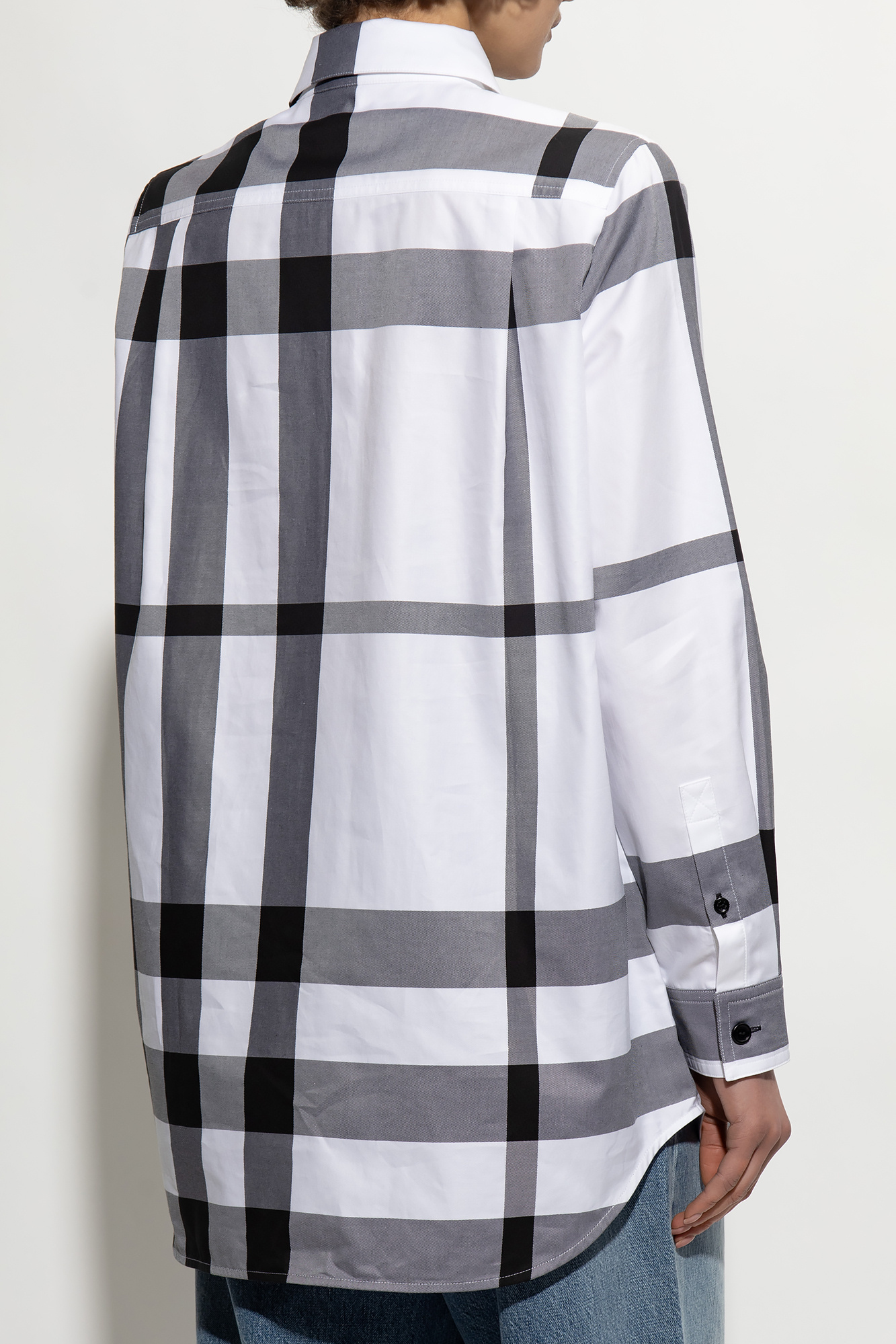BURBERRY ラガーシャツ 黒・白 BURBERRY Black Label Men's Black-White Polo-Rugby Cotton
